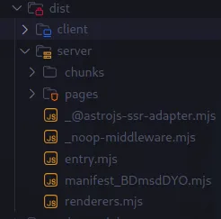 Hybrid output file structure