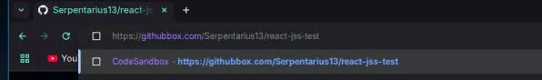 Changing url to githubbox shows codesandbox's icon