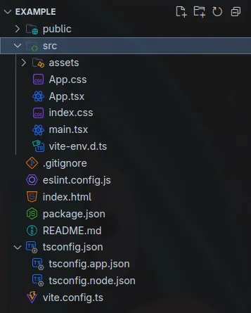 React project structure with Vite